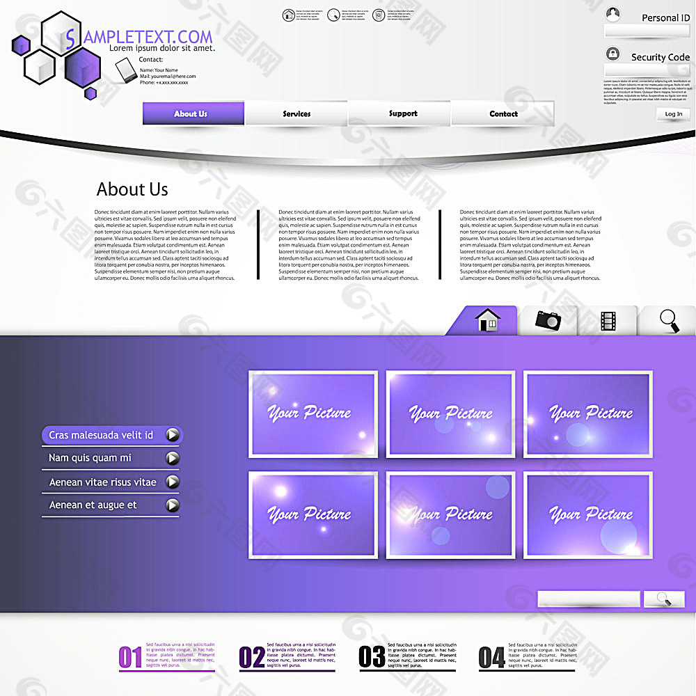 紫色风格网页设计