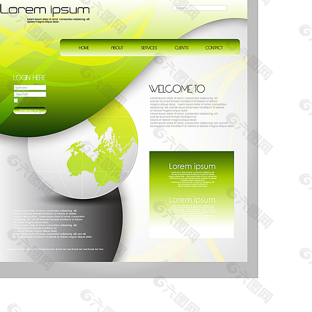 绿色环保网站模板