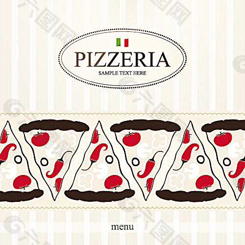 披萨餐厅菜单封面设计