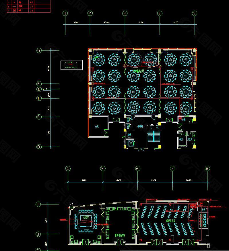 cad某酒店会议室施工图