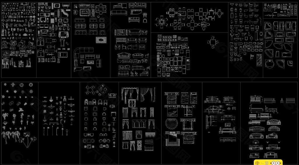 cad室内家具图库全集