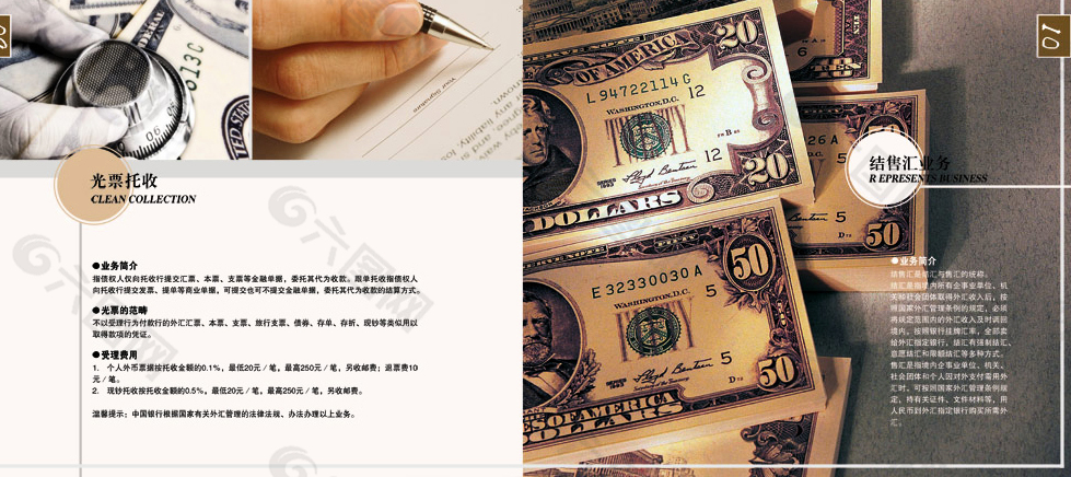 金融银行外汇结汇业务画册PSD