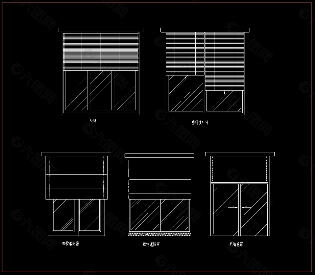 cad窗帘方案素材图