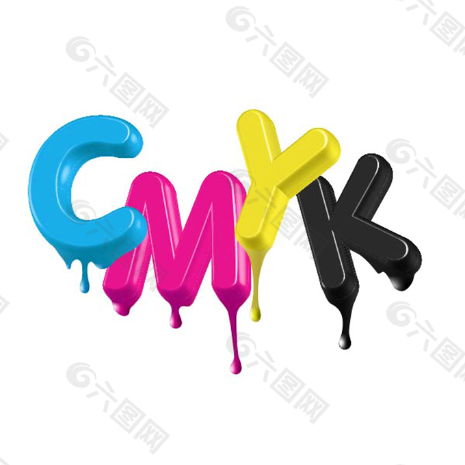 融化的CMYK字体素材CMYK色彩模式