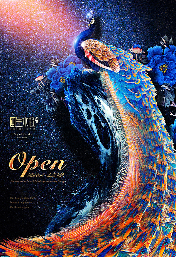 孔雀地产开盘广告