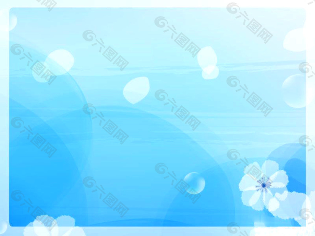 浅蓝色花朵背景图