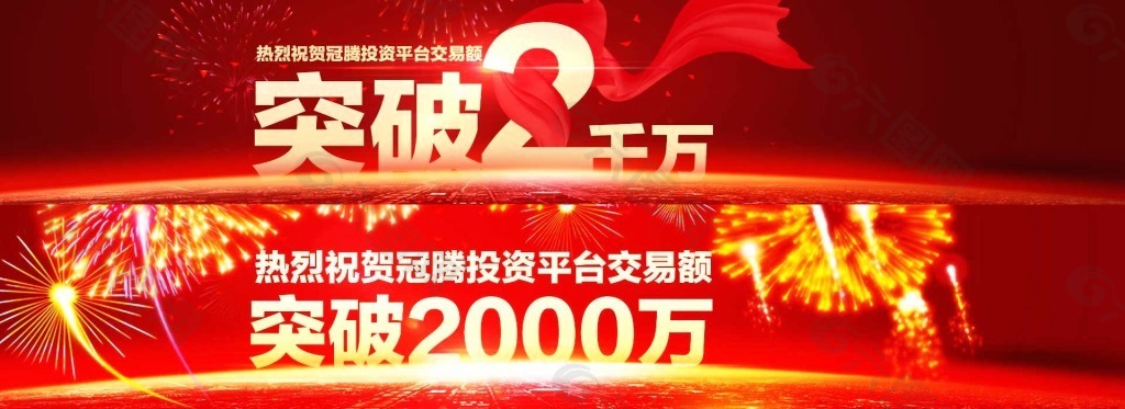 业绩突破2千万banner