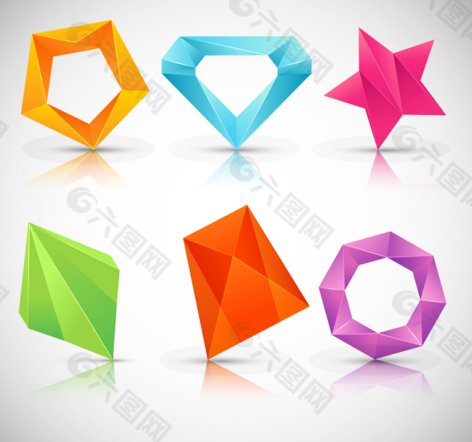立体五角形图片 立体五角形素材 立体五角形模板免费下载 六图网