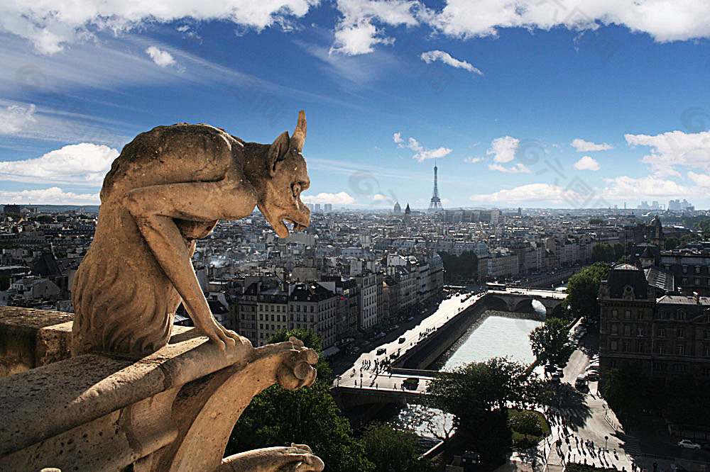 巴黎广场与雕塑建筑