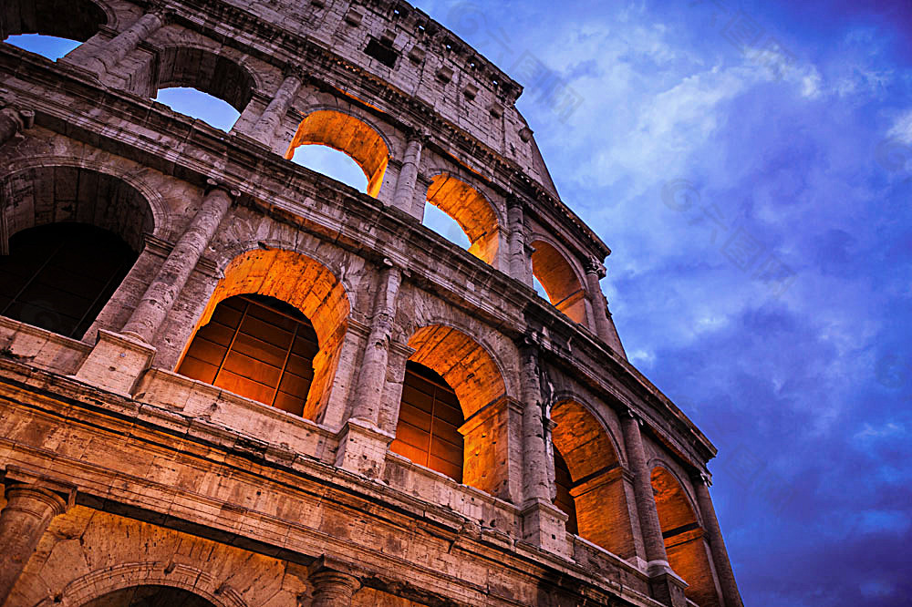 罗马古建筑背景