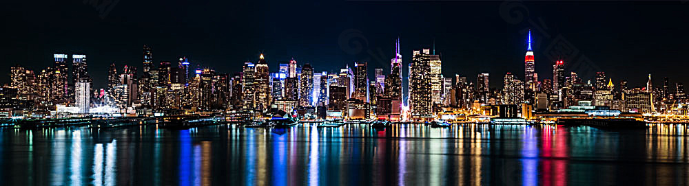 纽约宽幅夜景
