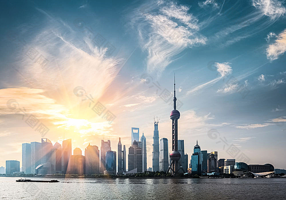 清晨里上海城市风景