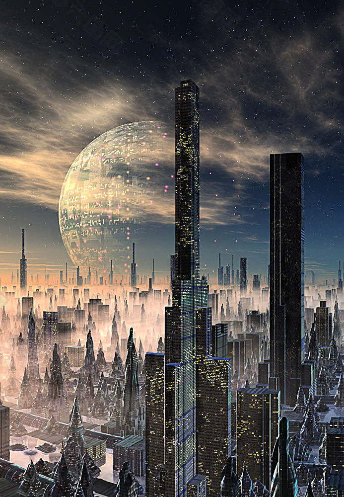 未来城市摩天大楼