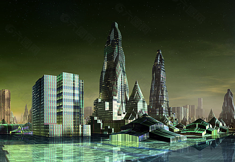 未来城市夜景