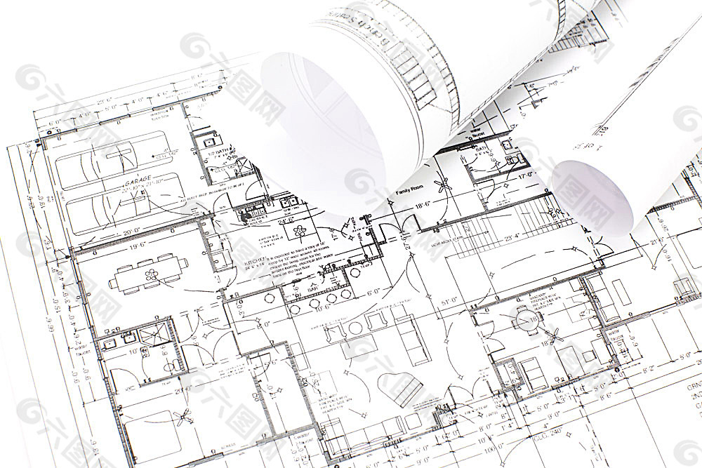 建筑设计图纸背景