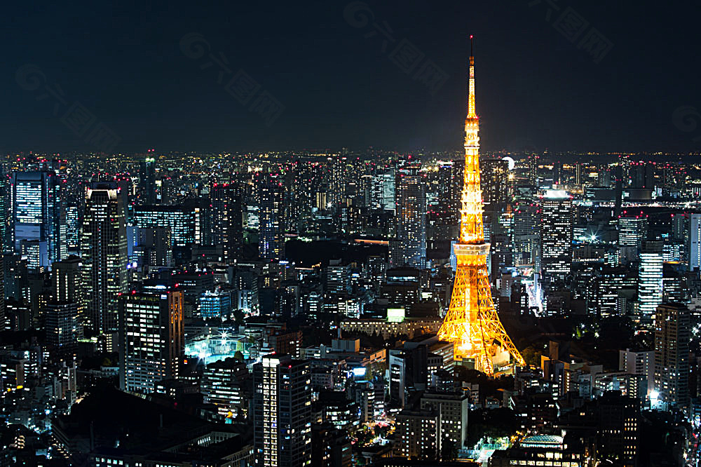 美丽东京夜景