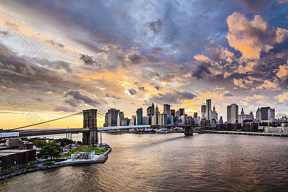 曼哈顿布鲁克林大桥风景