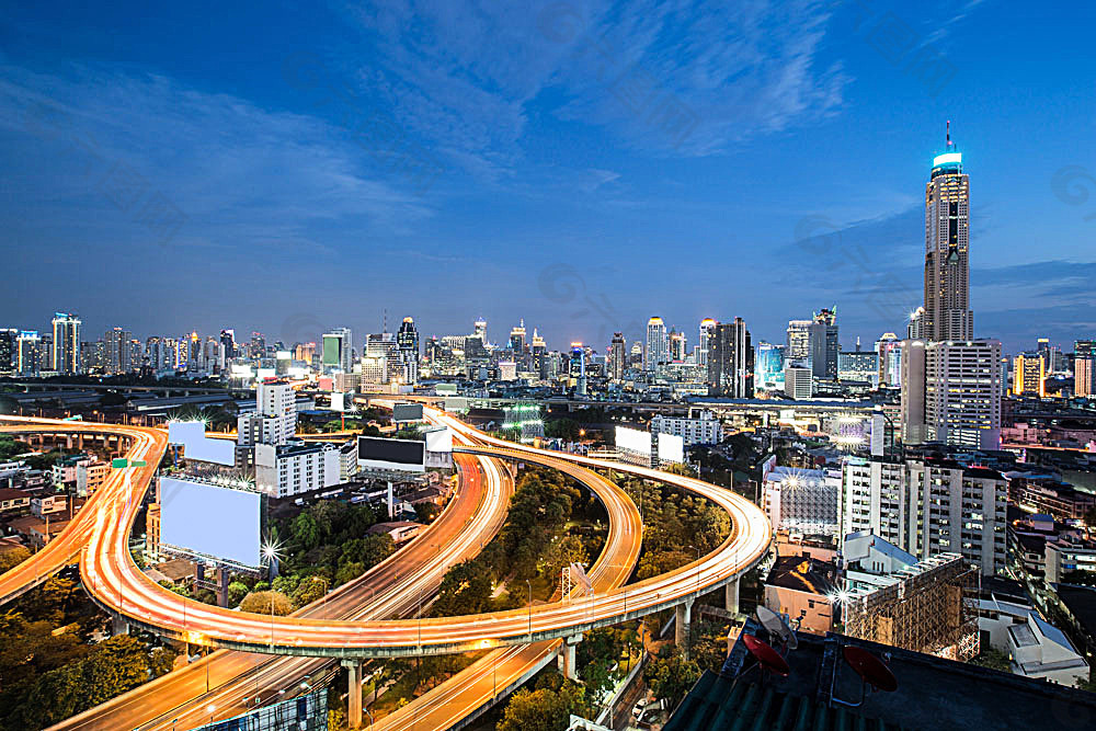 城市里的道路景色