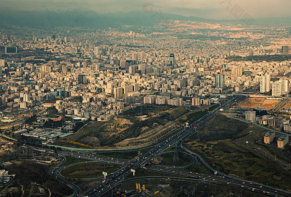 俯瞰城市风景