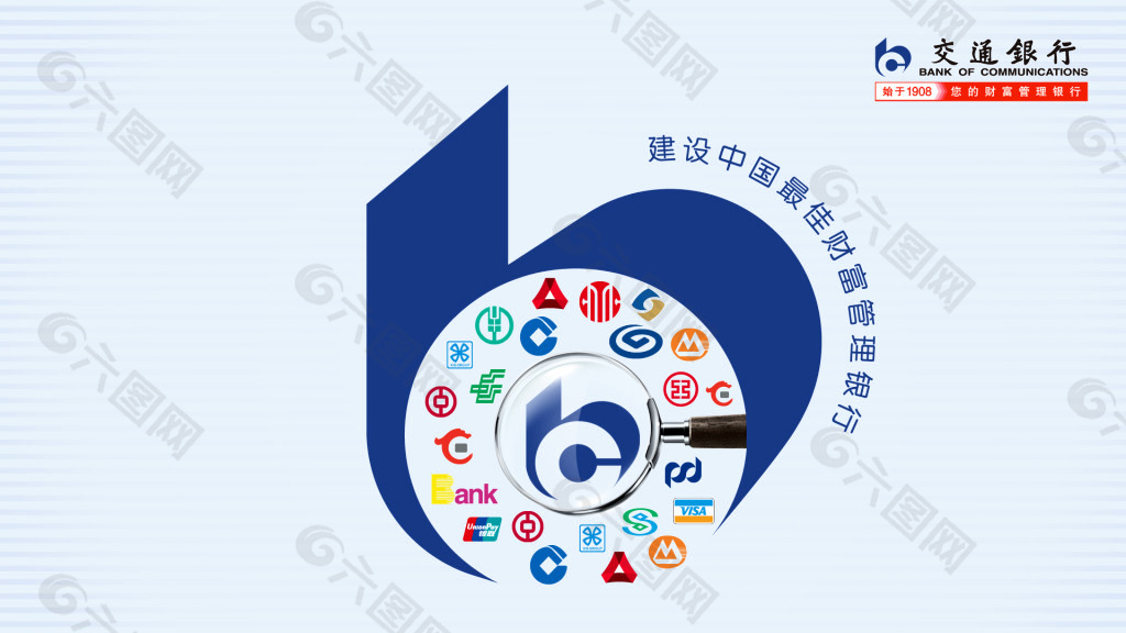 交通银行logo桌面壁纸