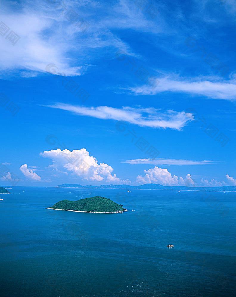 大海孤岛风景