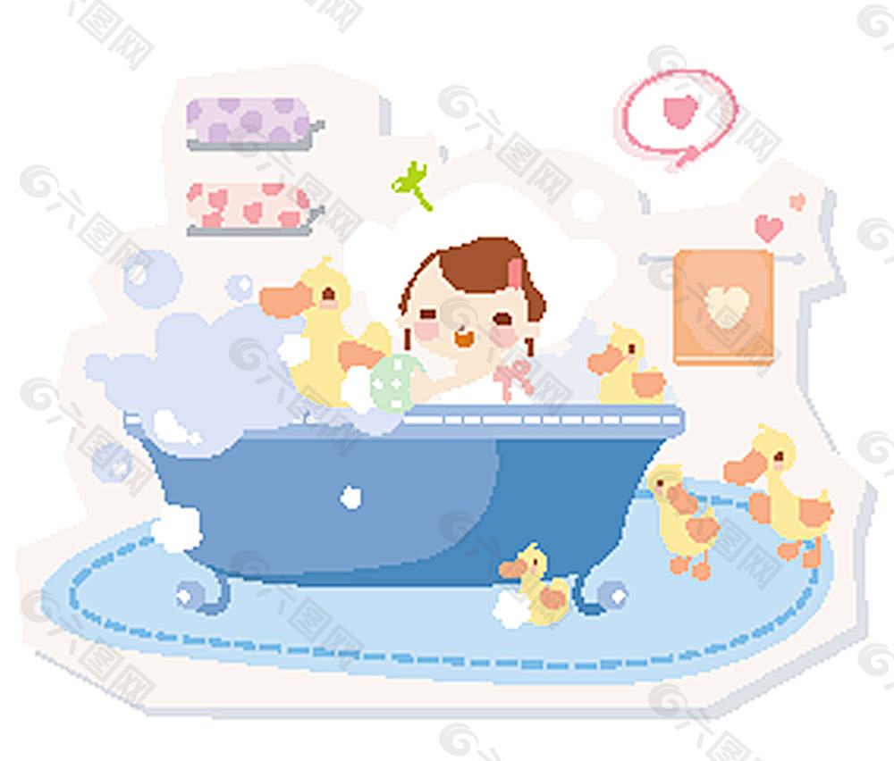 浴缸里的孩子