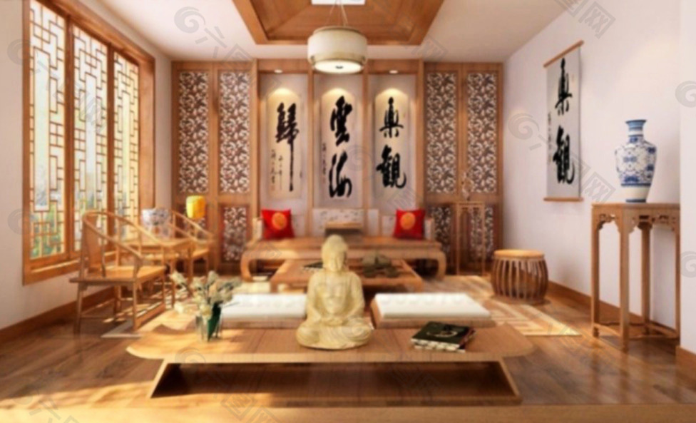 日式客厅模型