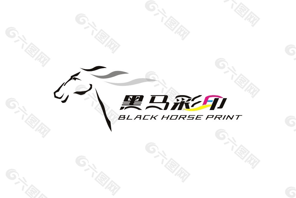 黑马彩印logo