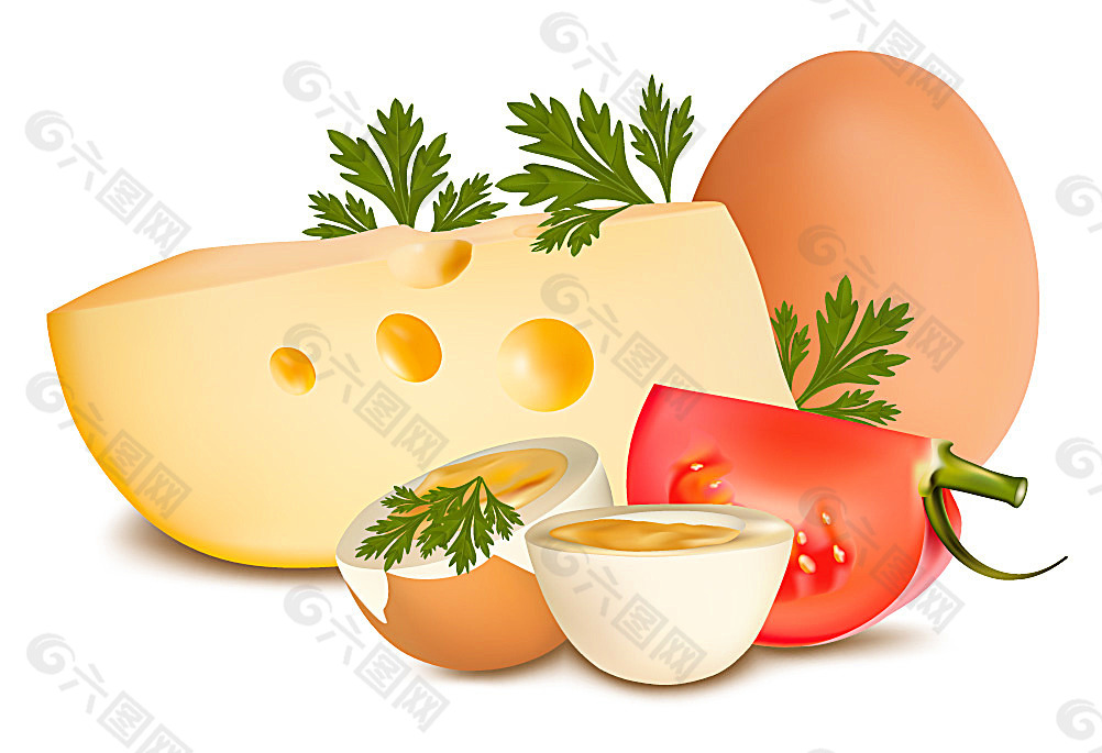 番茄鸡蛋与奶酪