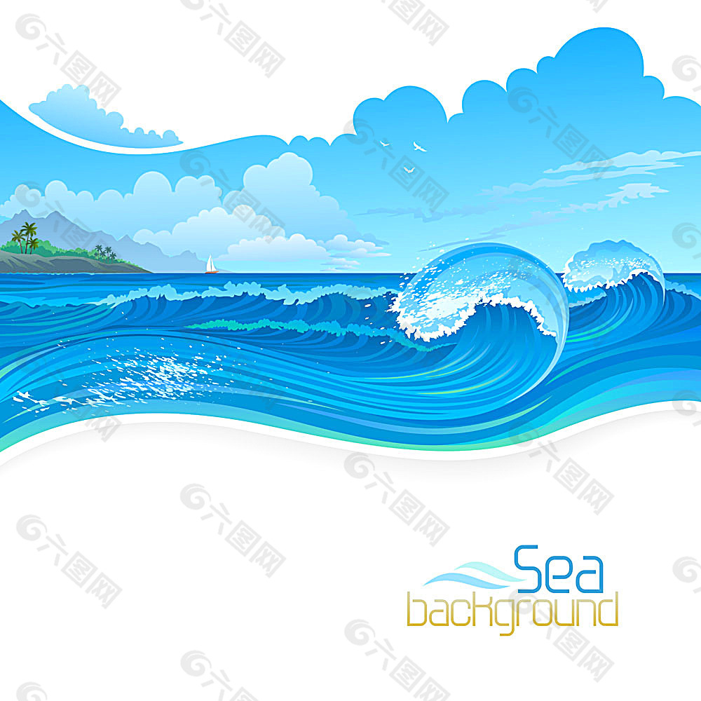 海的照片卡通图片图片