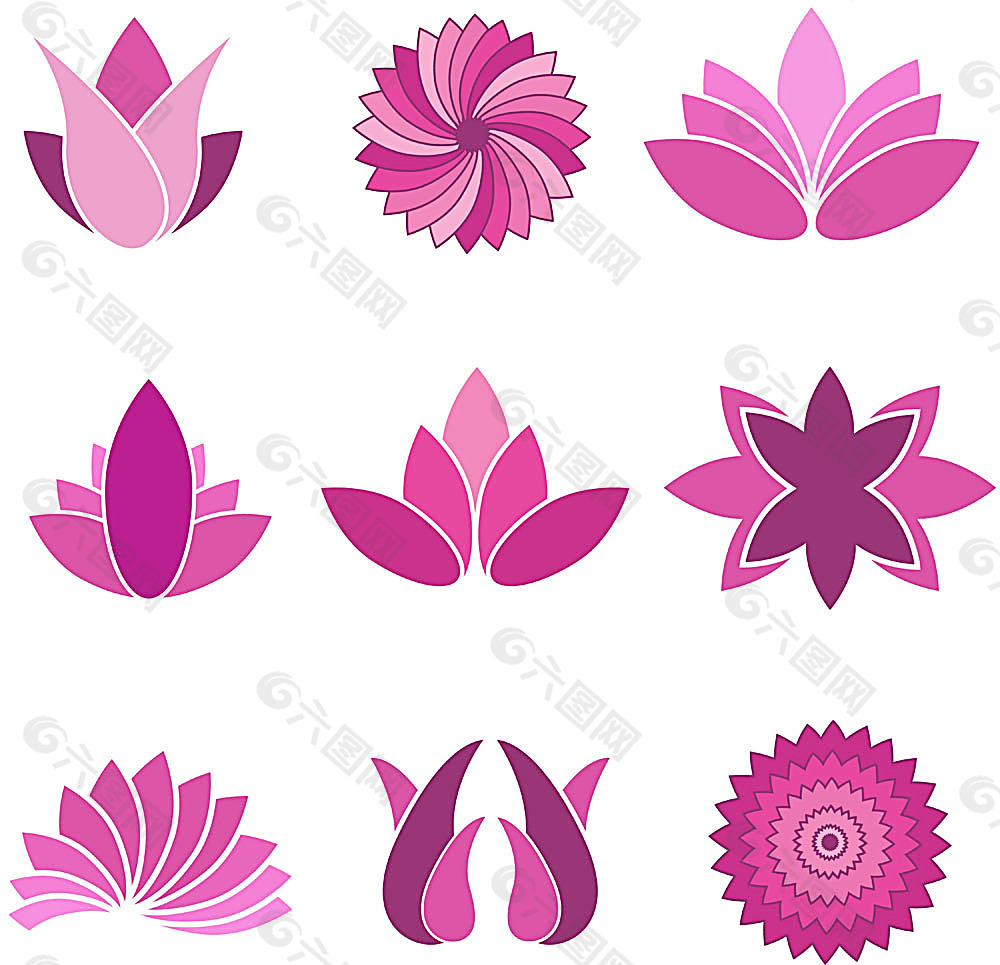矢量花朵图案