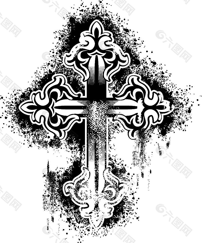 黑色十字架设计