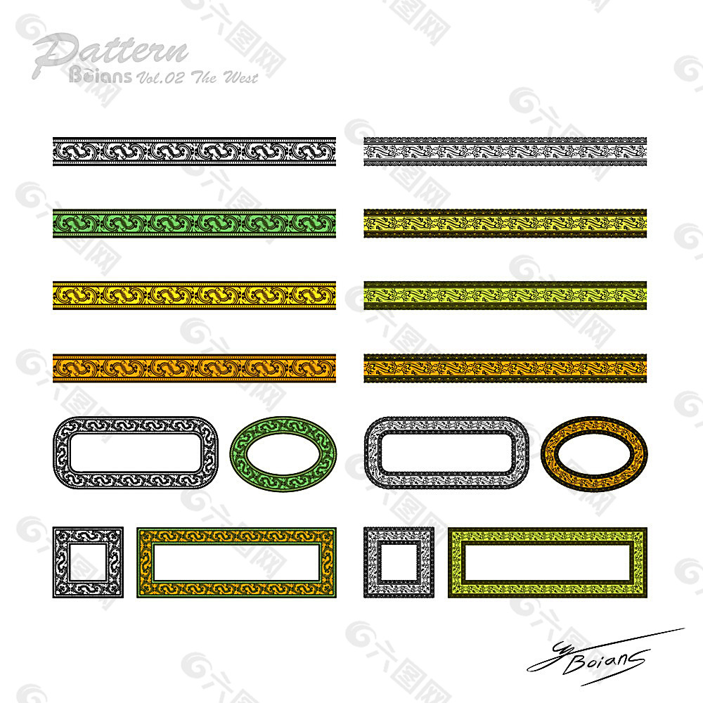 边框花纹设计素材