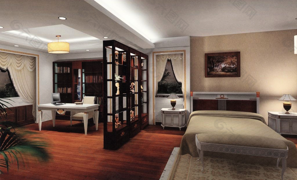 书房卧室模型