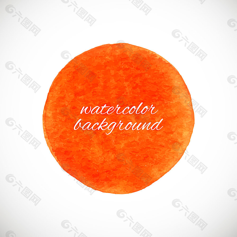 橙色圆形墨迹背景
