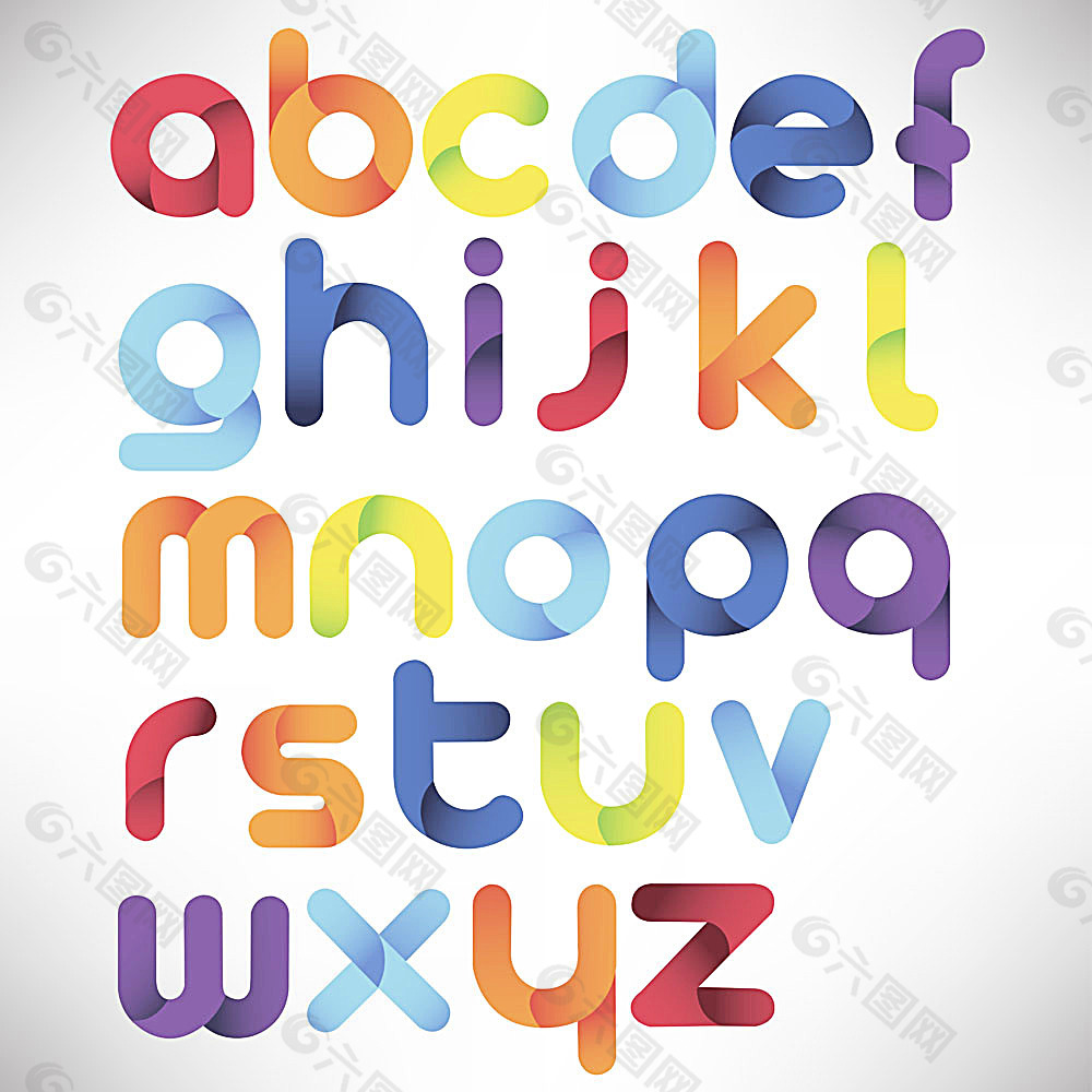 彩色字母设计