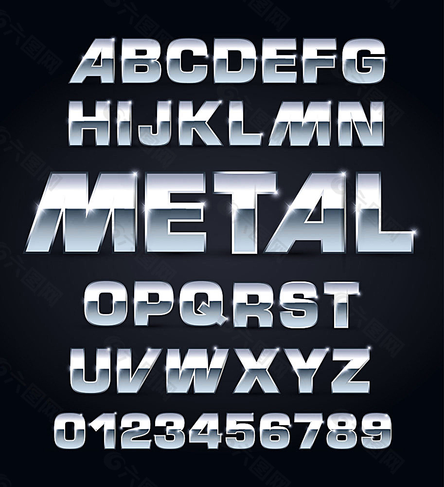 金属立体字设计
