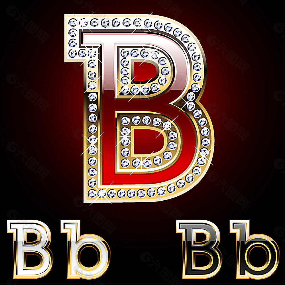 钻石B字母素材