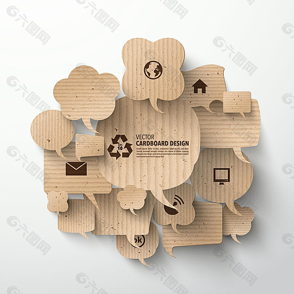 纸壳对话框与环保标志