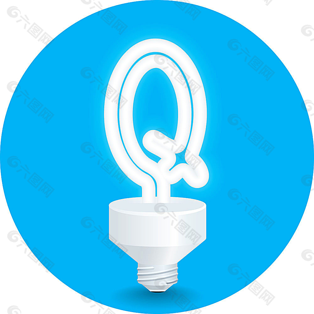 创意字母Q灯管