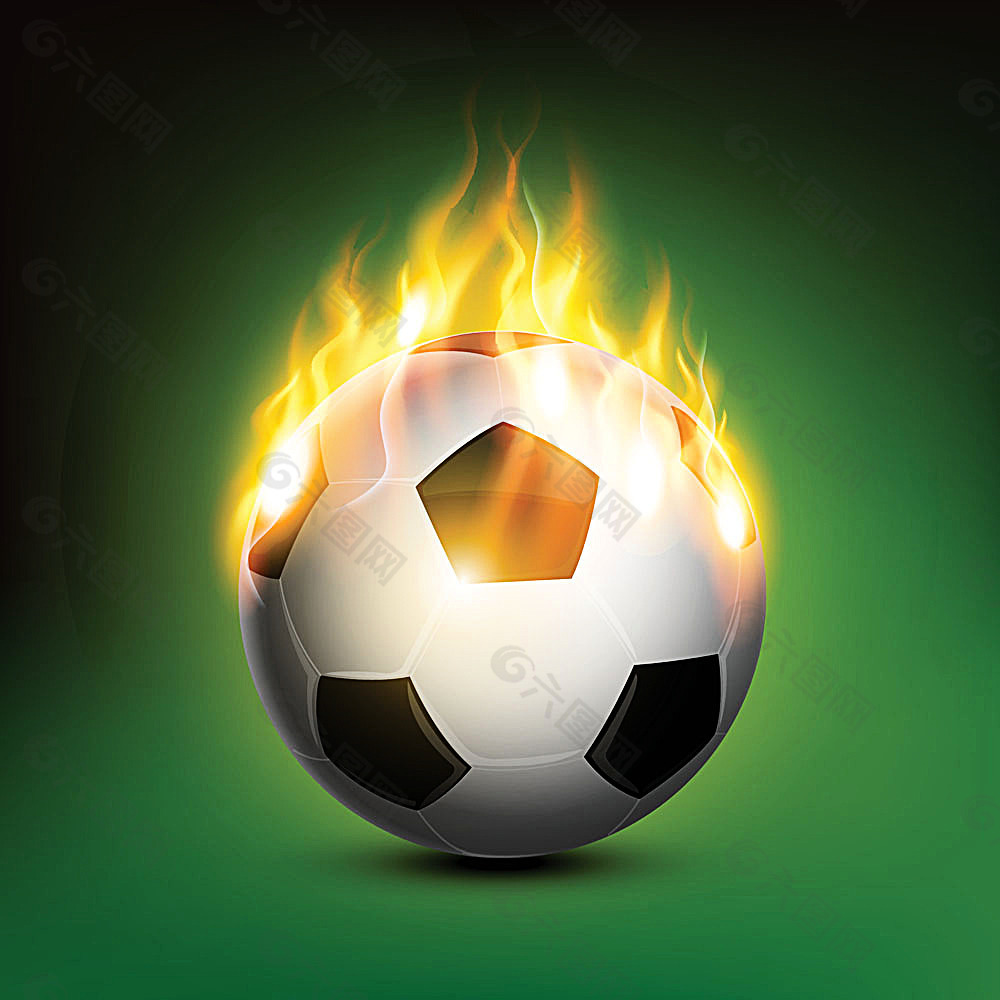 火焰足球背景