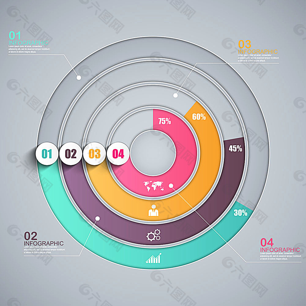 圆形图表素材