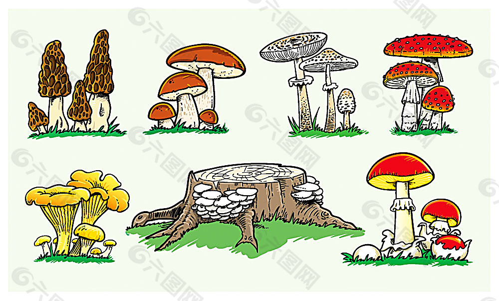 草地蘑菇设计