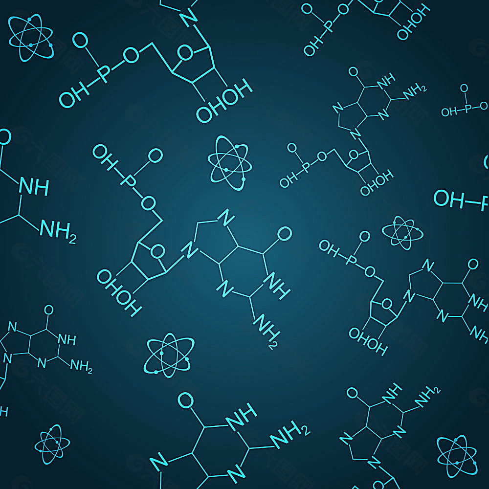 化学分子结构式背景