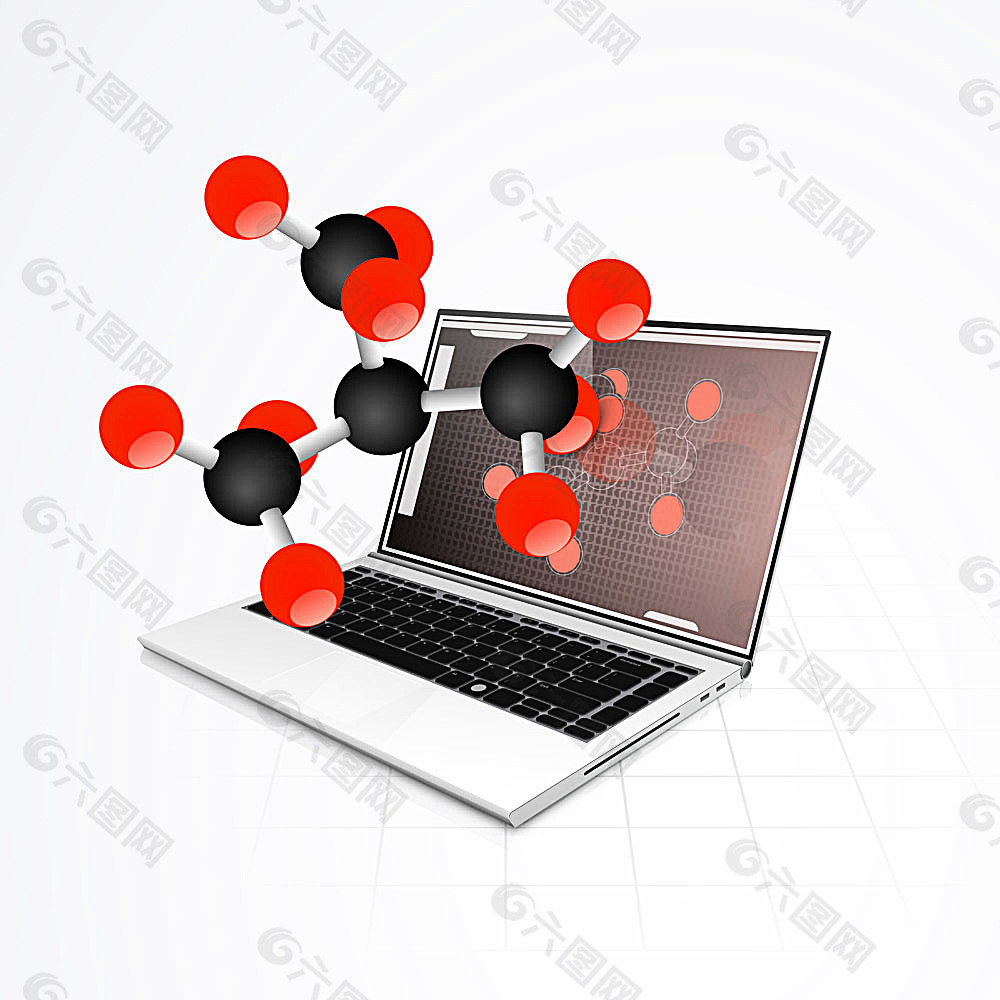 分子与笔记本电脑