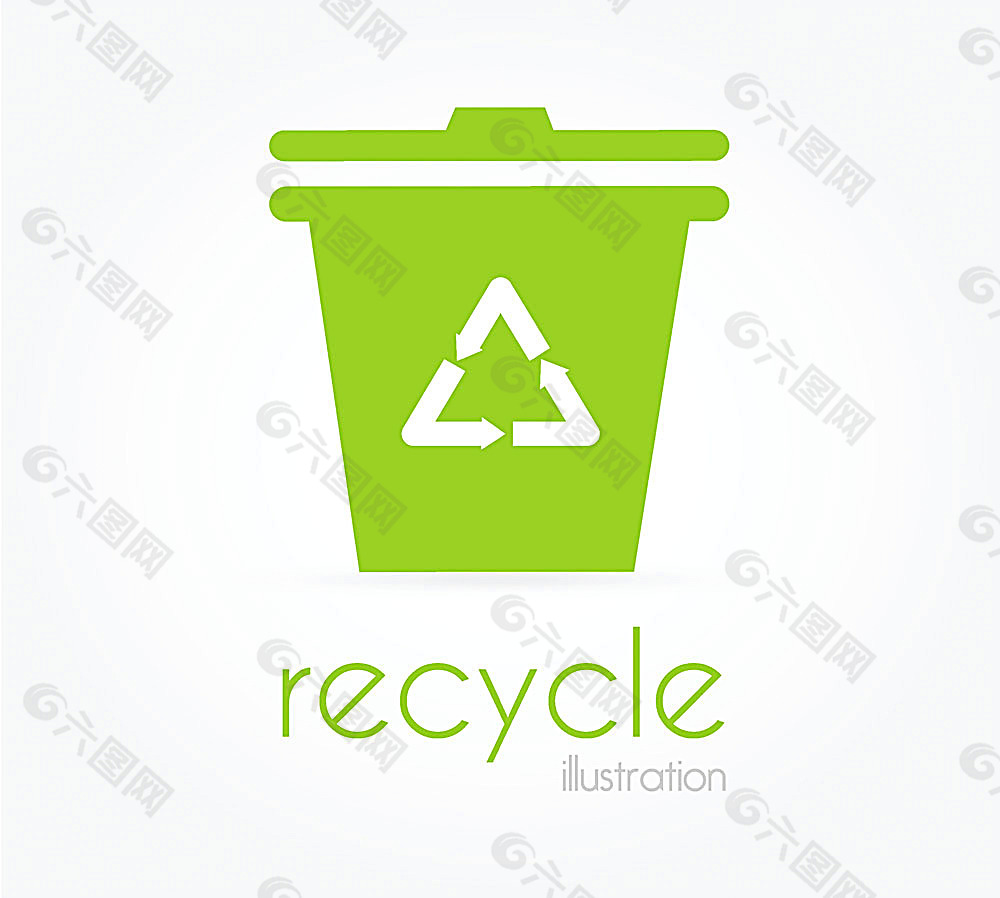 绿色垃圾桶图标