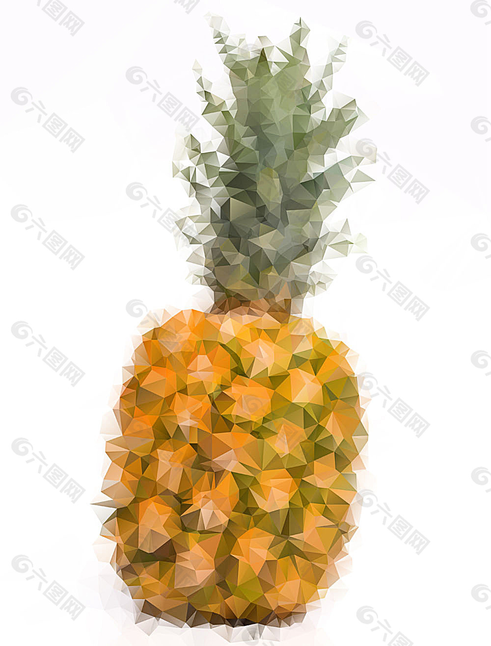创意三角形菠萝