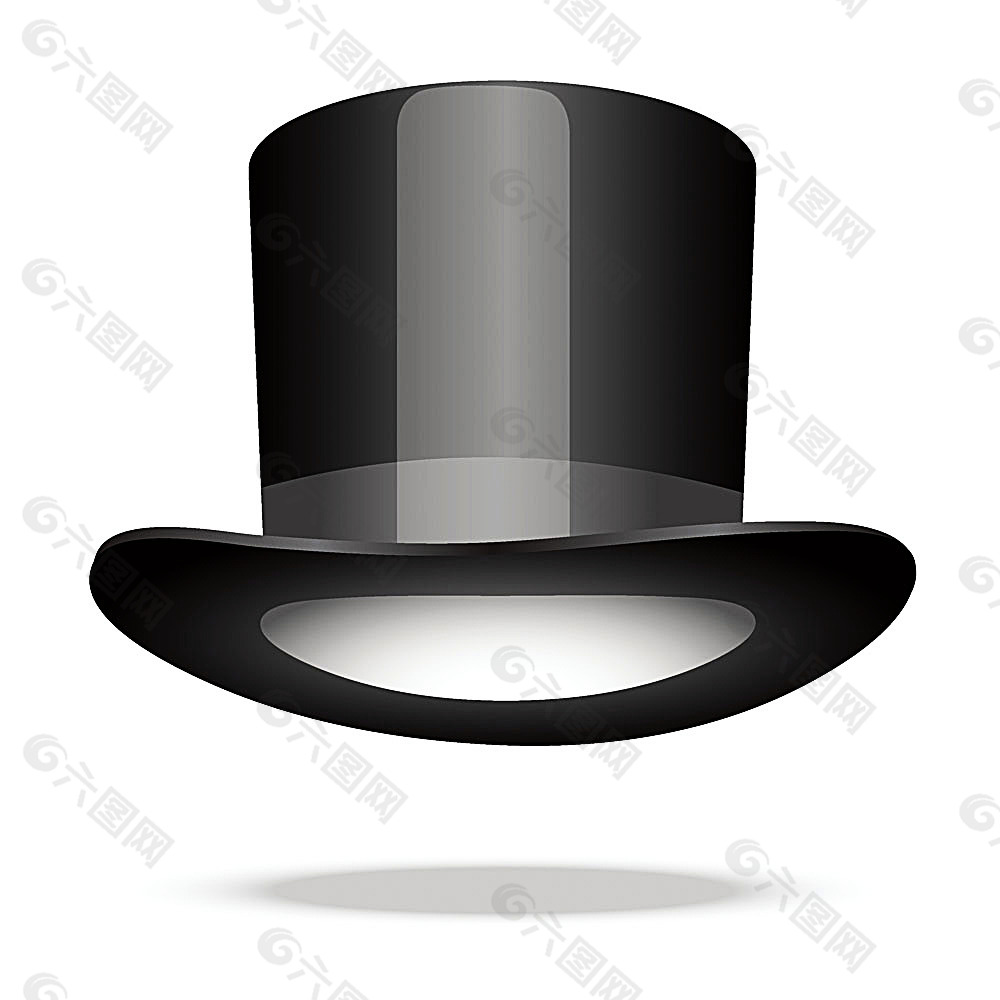 矢量黑色帽子