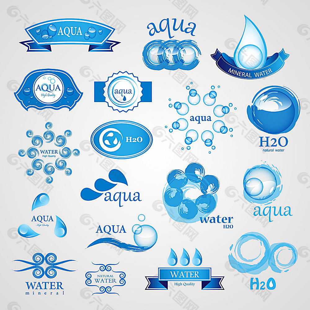 蓝色水纹logo标志
