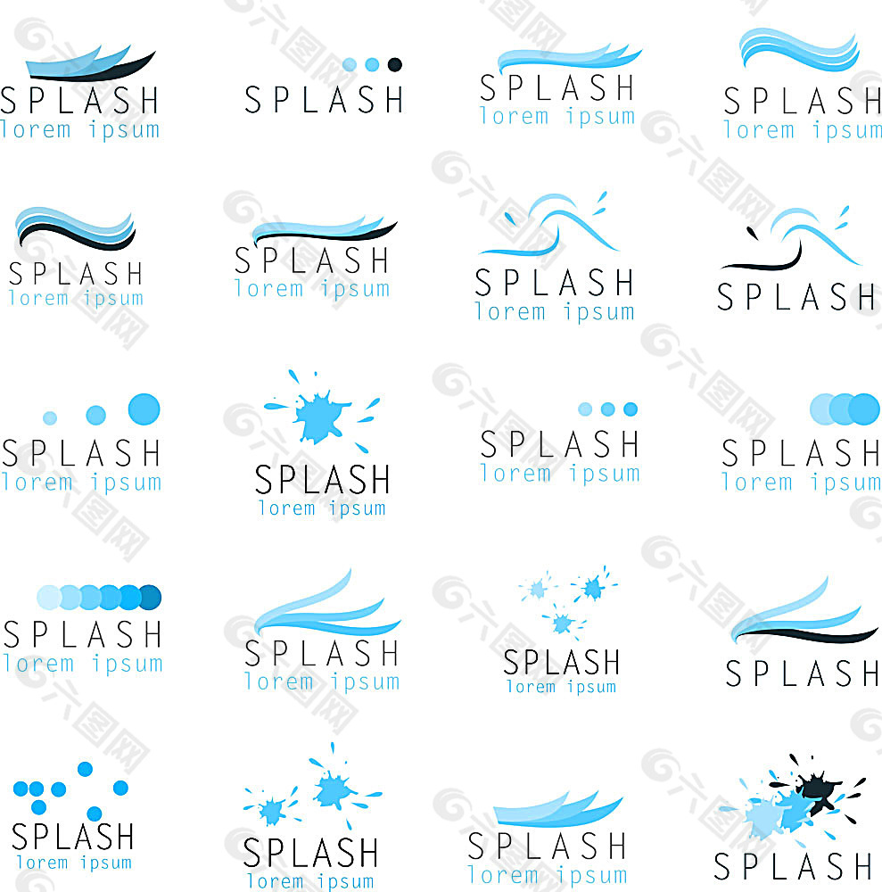 水纹logo设计